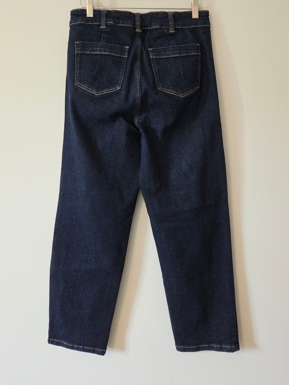 Universal Standard Dolly High-Rise Straight Leg Dark Indigo Dye Jeans - Size 8 - Picture 4 of 12